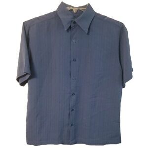 Men's Button-Up Collared Oxford Used - Steve & Barry's Blue Medium